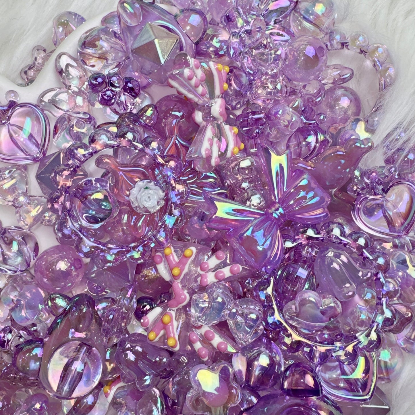 Mélange de perles Violet Cristal