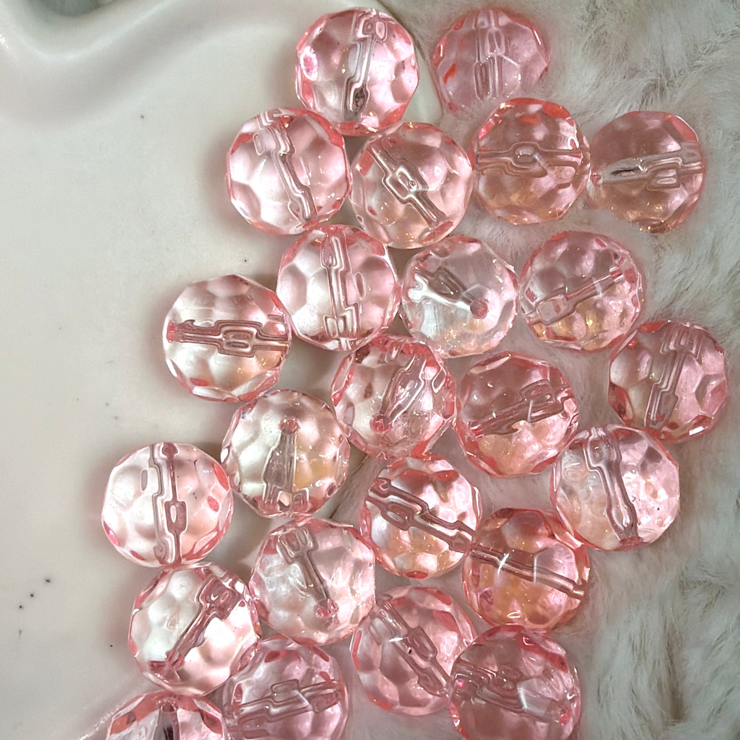Perles verre Facette 12mm