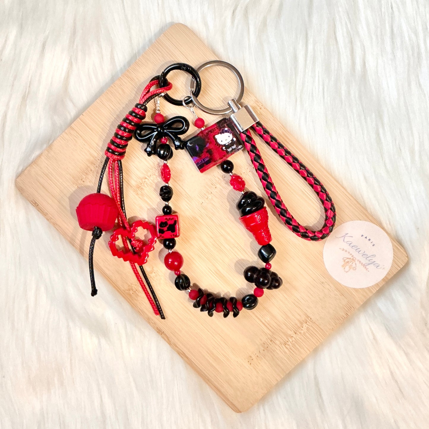 Porte clé Double Mimi Black&Rouge