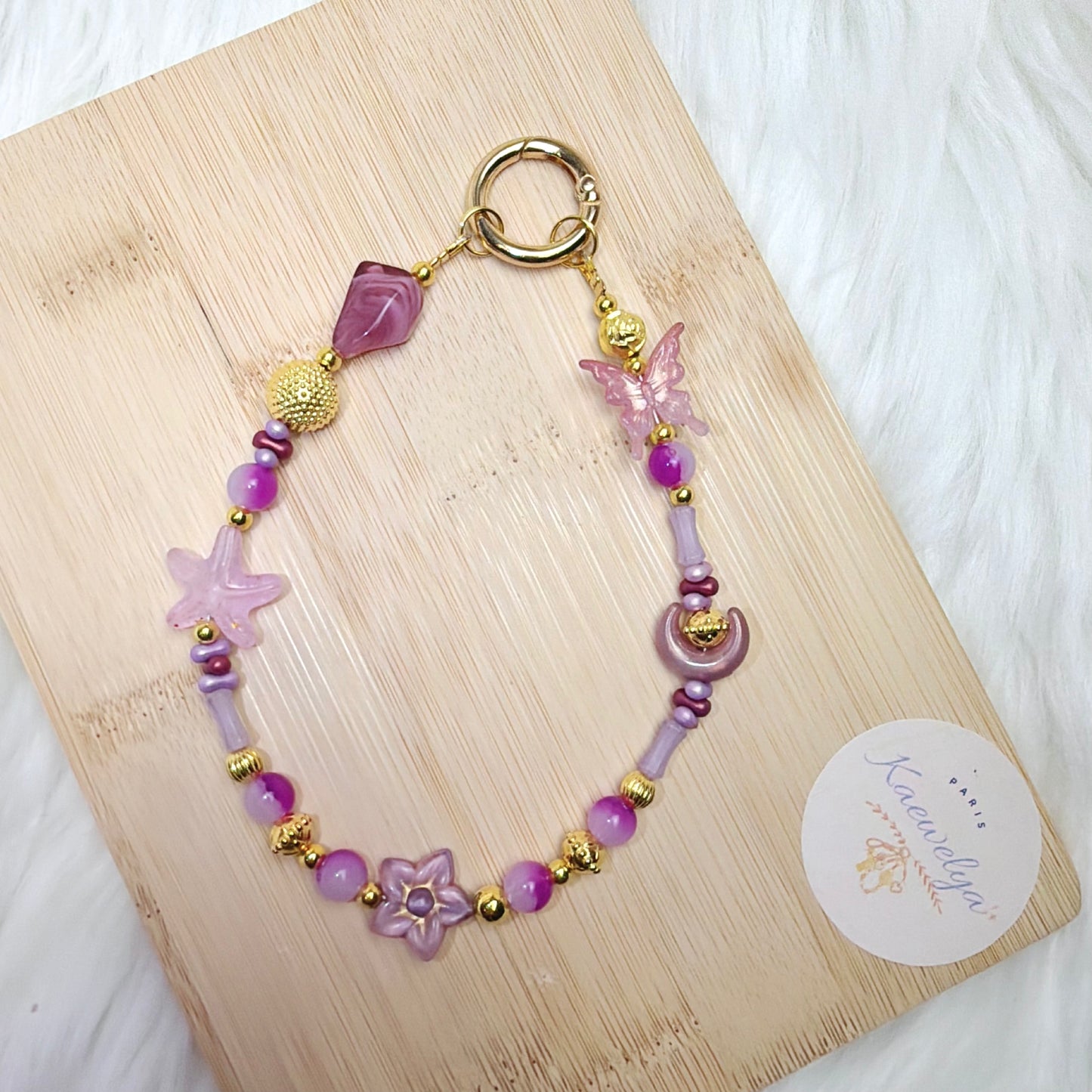Porte clé Double Mimi Lilas Royal