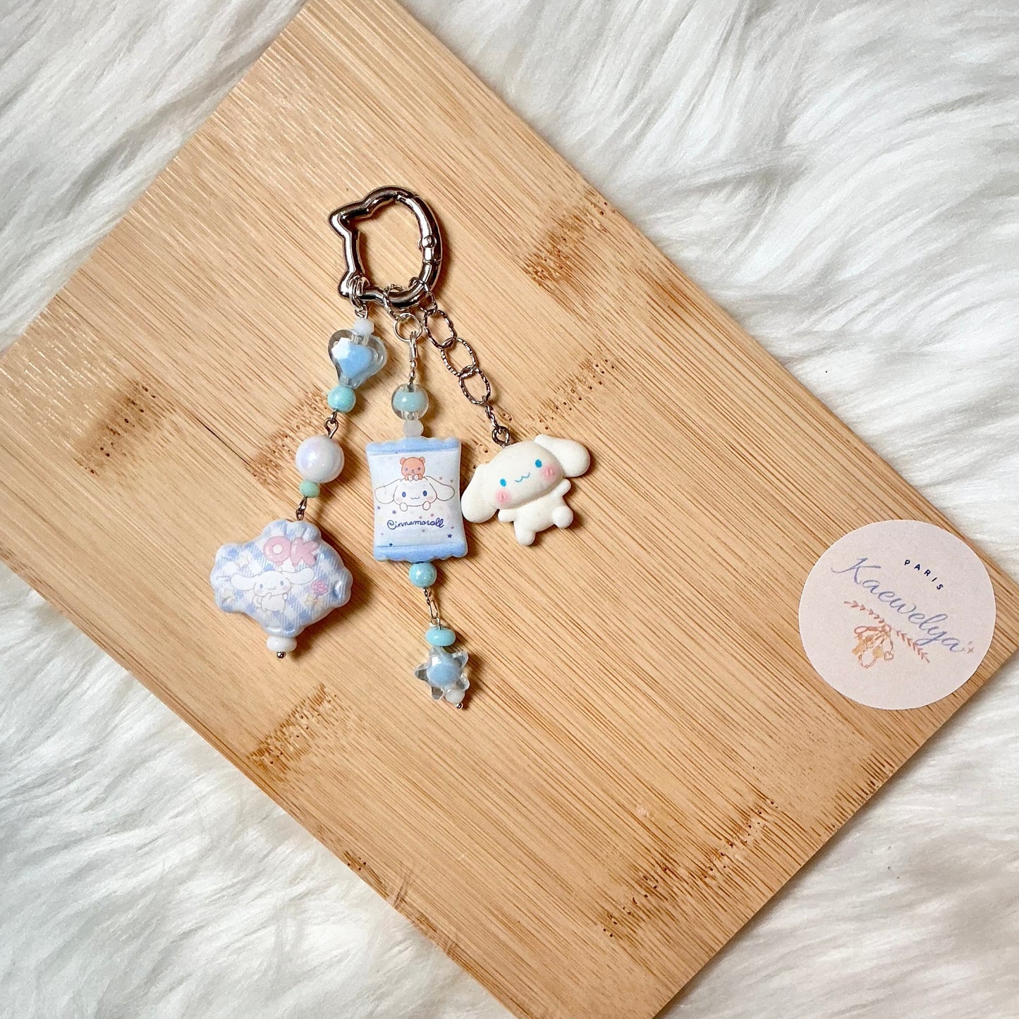 Porte Clé Double Mimi Blue Sky