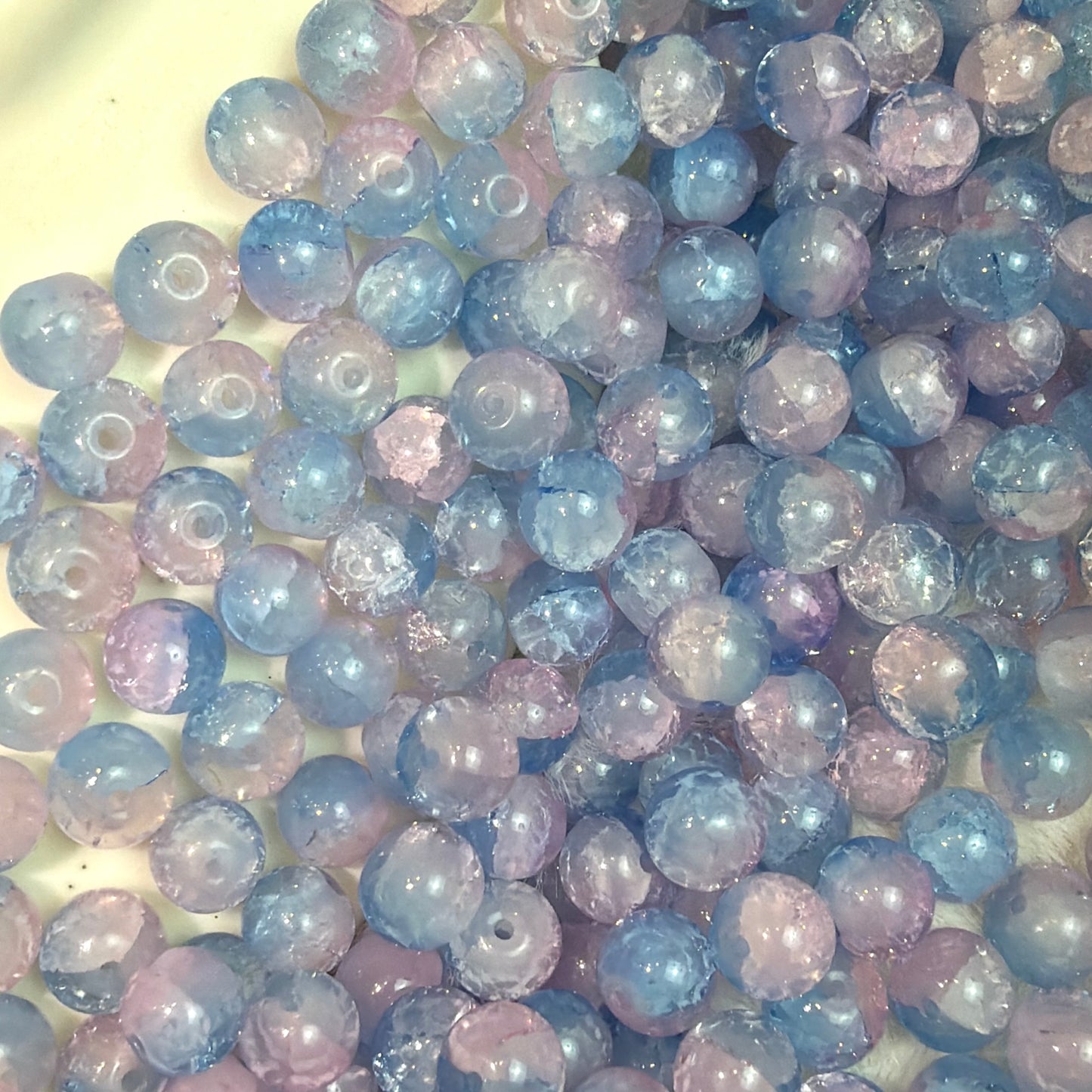 Perles en verre bicolore 8mm