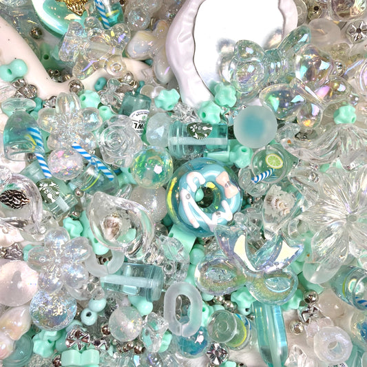 Mélange de perles Menthe givrée ￼