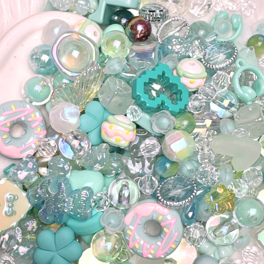 Mélange de perles Menthe givrée ￼