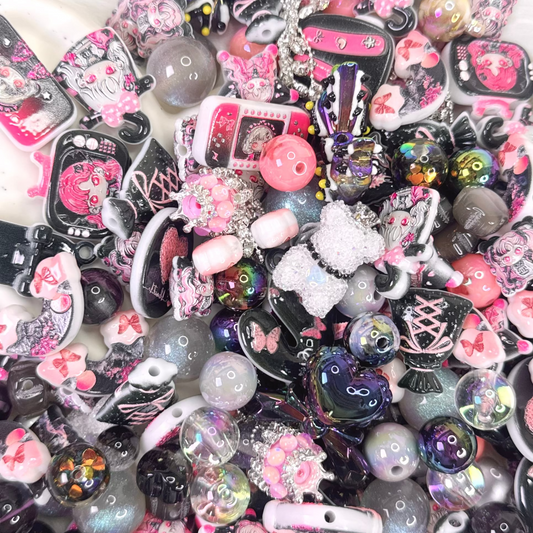 Mélange de perles Nuit rose