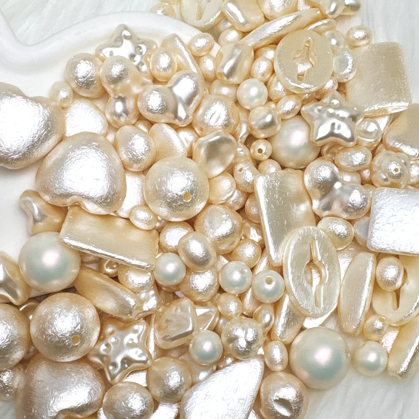 Mélanges de perles nacre froissée