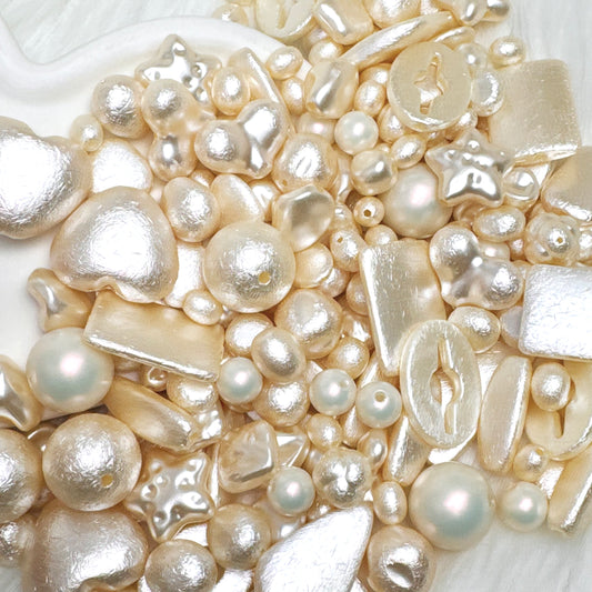 Mélanges de perles nacre froissée