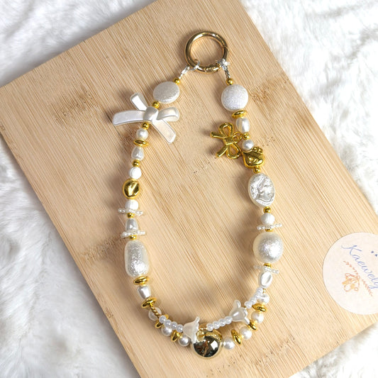 Porte clé Double Mimi Mariage doré