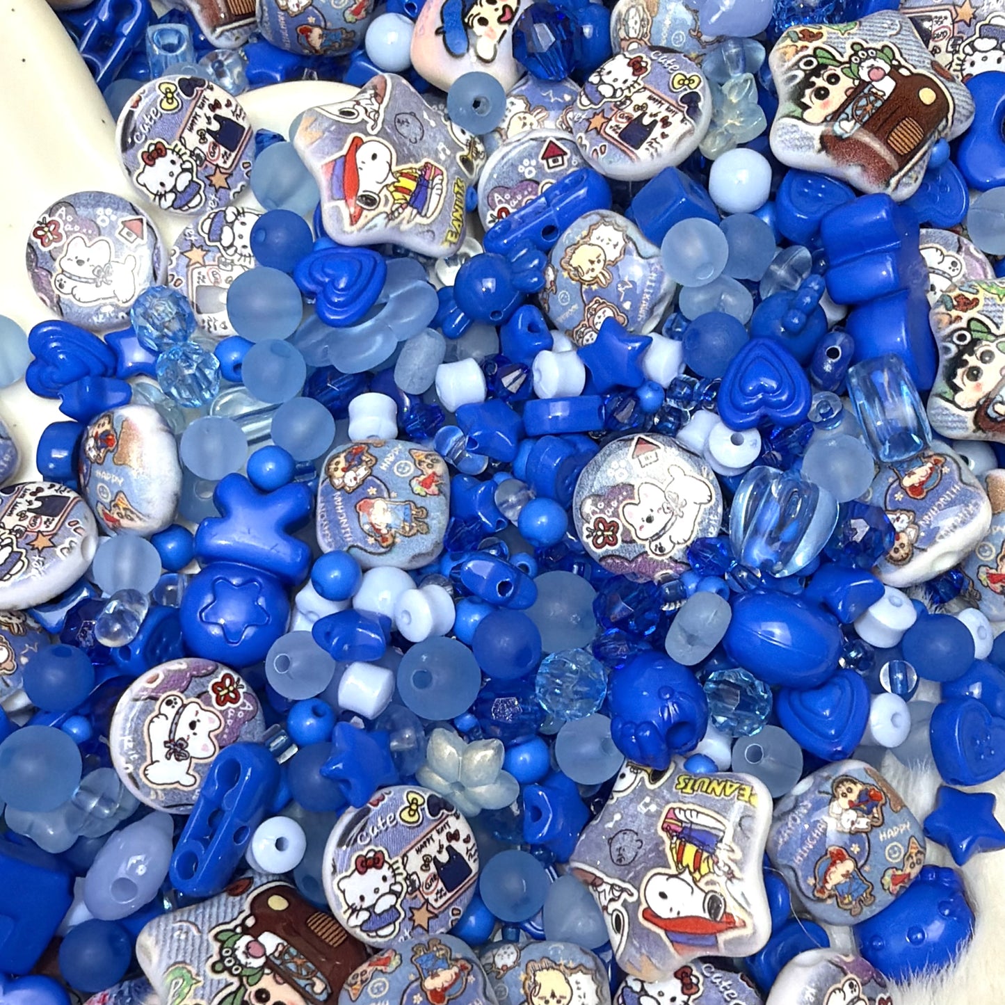 Mélange de perles Bleu Pop Kawaii