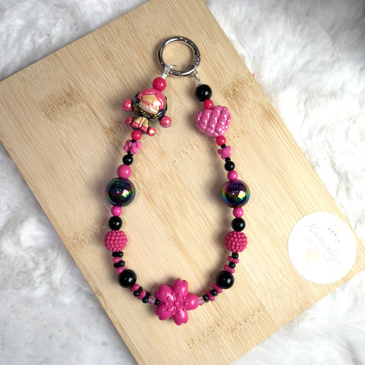 Porte clé Double Mimi Black&Pink