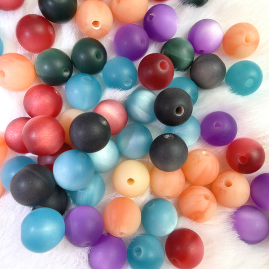 Perles en résine matte 8mm