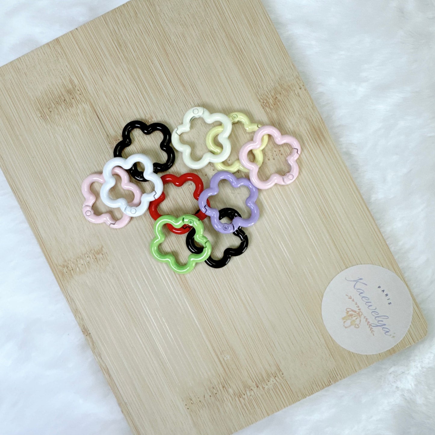 Mousqueton Fleurs Compact - Vendu par 2