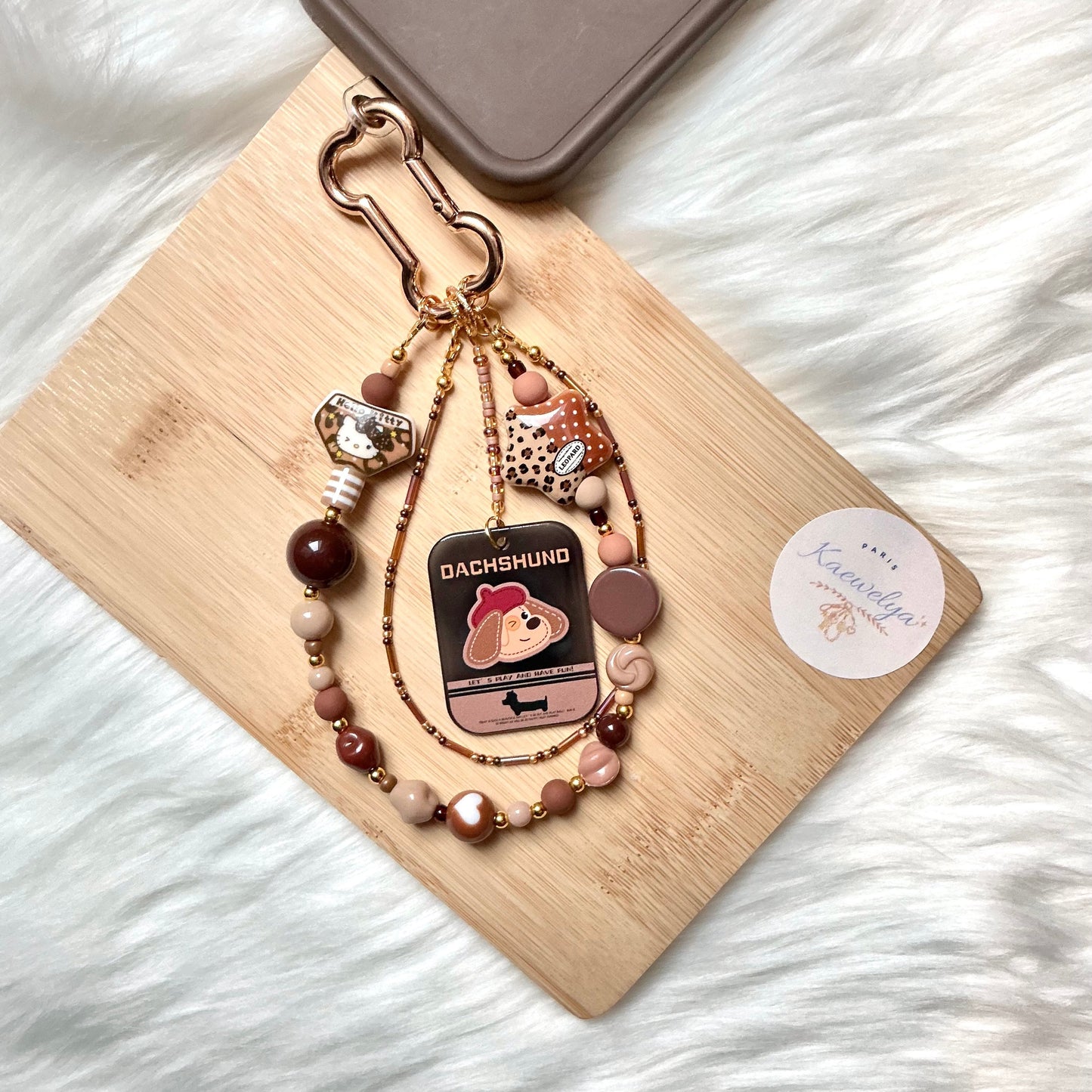 Porte clé Double Mimi Leopard