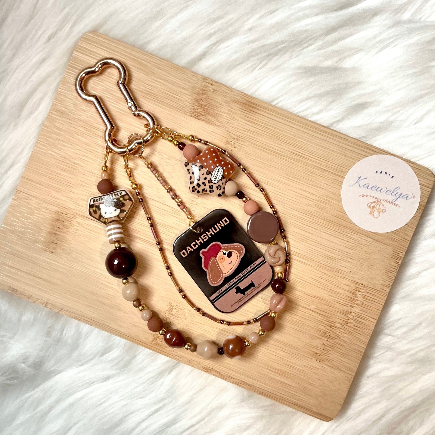 Porte clé Double Mimi Leopard