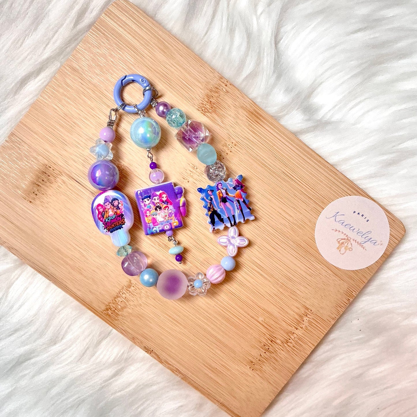 Porte clé Double Mimi Blue&Purple