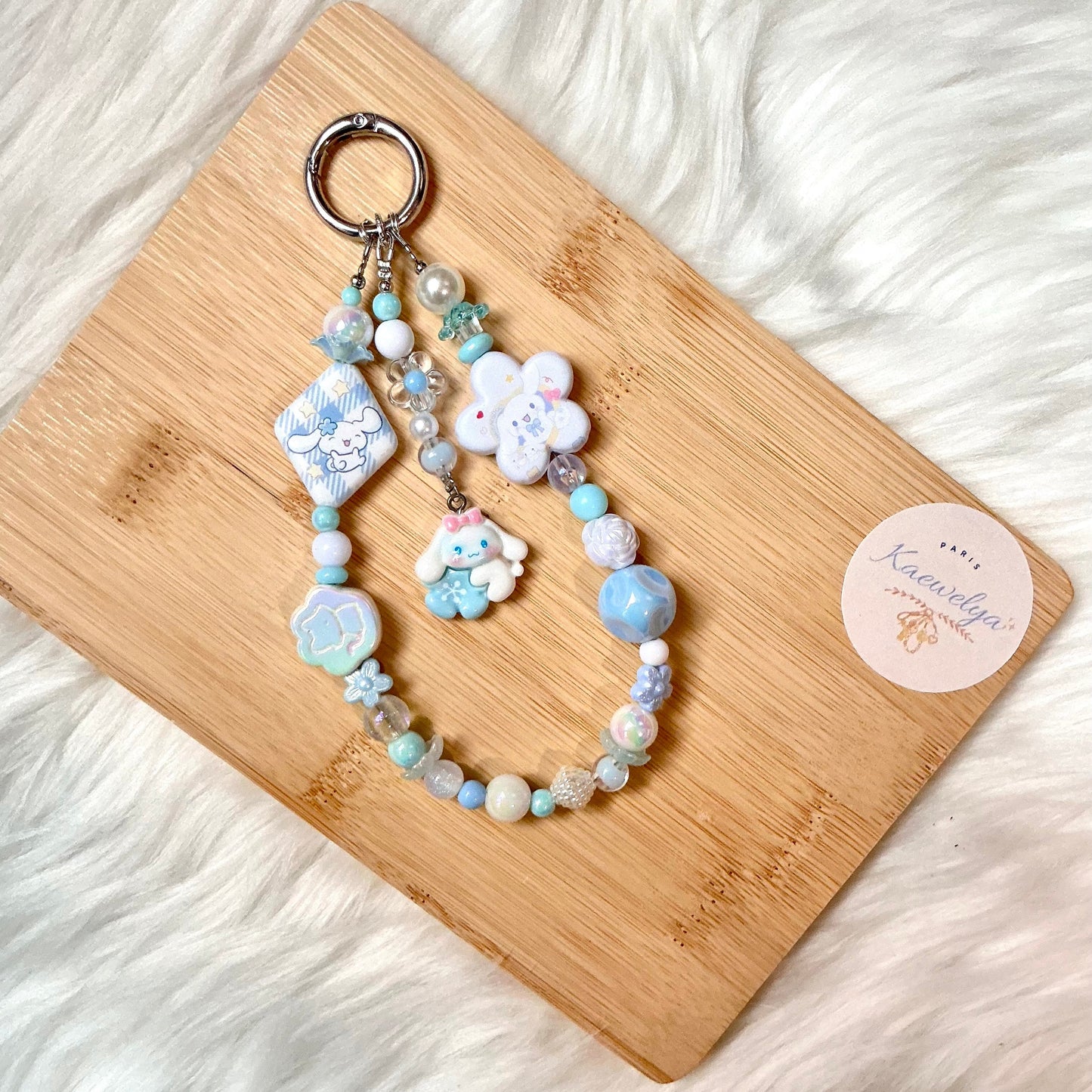 Porte Clé Double Mimi Blue Sky