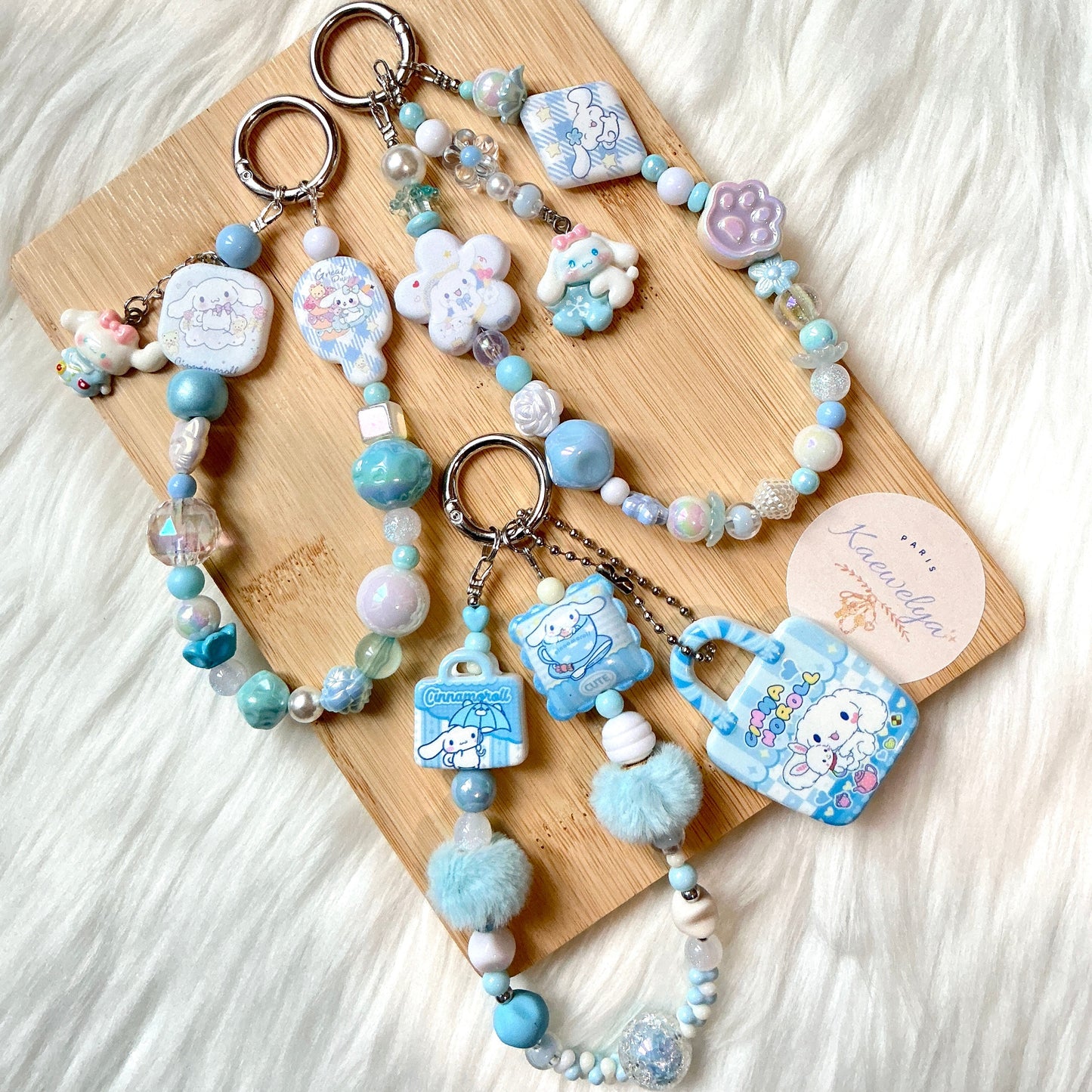 Porte Clé Double Mimi Blue Sky