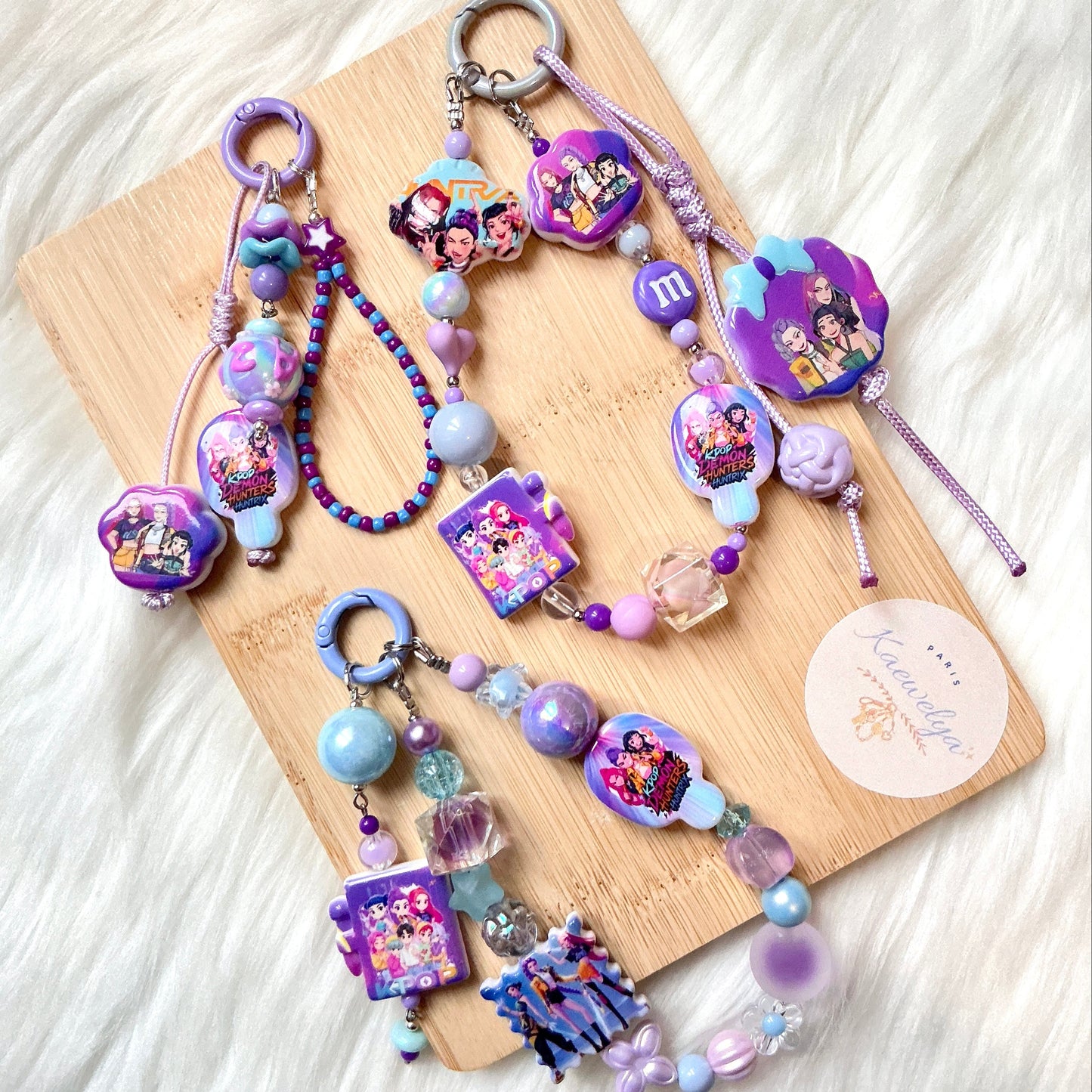 Porte clé Double Mimi Blue&Purple