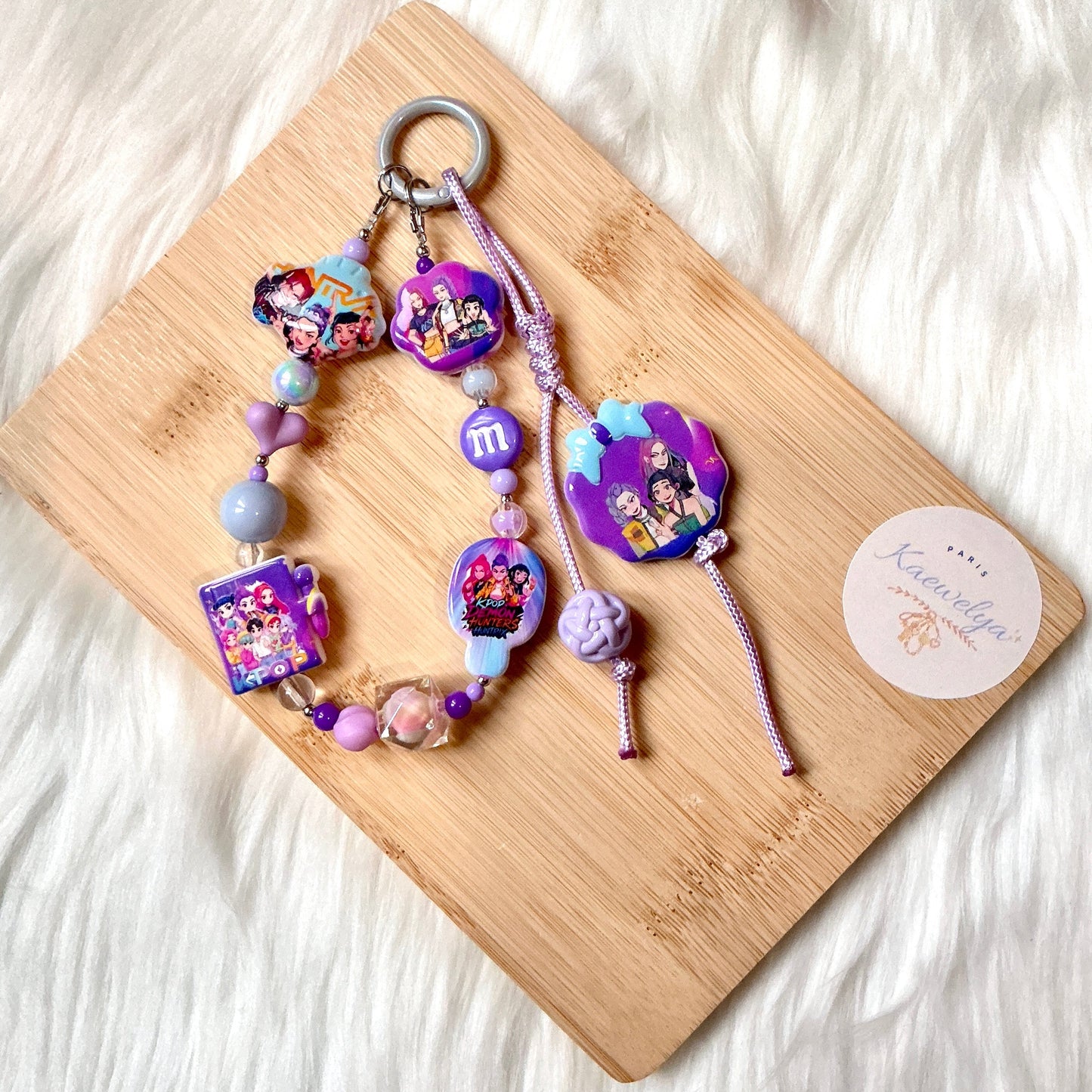 Porte clé Double Mimi Blue&Purple