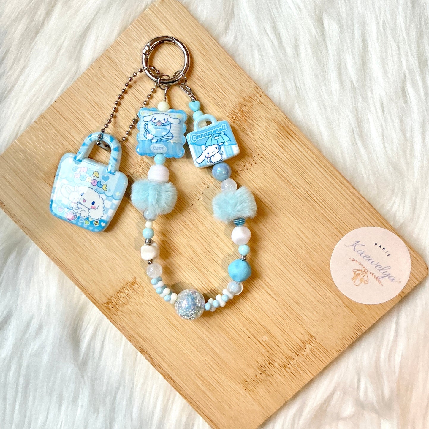 Porte Clé Double Mimi Blue Sky